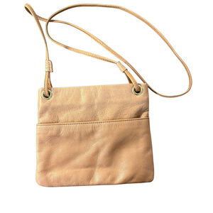 Margot Purse Crossbody Handbag Bag Rectangle Tan Pebbled Leather Crossbody